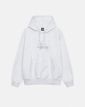 Stussy Basic Applique Hoodie - Unisex Hoodies Grijs | BEZPD12859