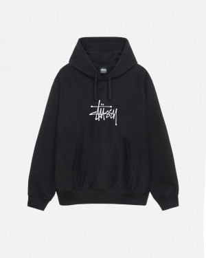 Stussy Basic Applique Hoodie - Unisex Hoodies Zwart | XBEBH41709