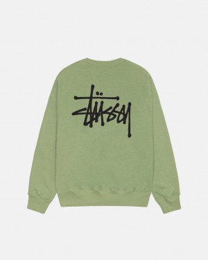 Stussy Basic Stussy Crew - Unisex Hoodies Groen | QBEWA17038