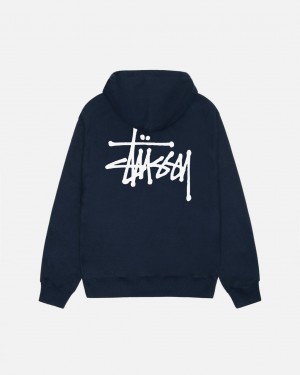 Stussy Basic Stussy Hoodie - Unisex Hoodies Donkerblauw | BEJZR29506