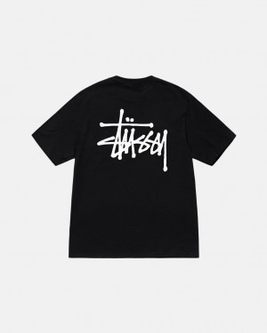 Stussy Basic Stussy Tee - Unisex Shortsleeve Zwart | BEQAV73778