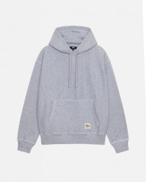 Stussy Contrast Stitch Label Hoodie - Unisex Hoodies Grijs | BEEGJ13237