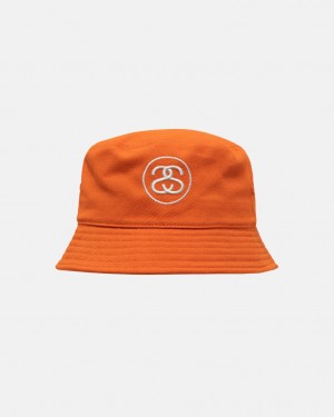 Stussy Deep Bucket Hat SS Link - Unisex Oranje | LBETR58300