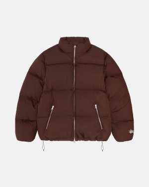 Stussy Down Puffer Nylon - Unisex Jackets Bruin | FBEUI35124