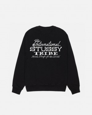 Stussy IST Crew Pigment Dyed - Unisex Hoodies Zwart | BEQCS97325