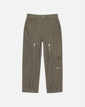 Stussy Nyco Flight Pant - Unisex Jeans Pants Olijfgroen | ABEDF96189