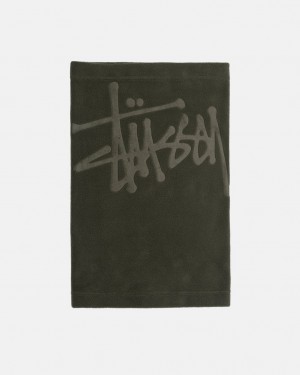 Stussy Polar Fleece Neck Warmer - Unisex Headwear Olijfgroen | ZBEMJ57856