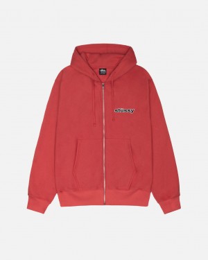 Stussy SS-Link Zip Hoodie - Unisex Hoodies Rood | BEJVR24195