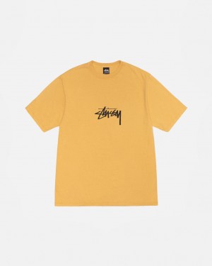 Stussy Small Stock Tee Pigment Dyed - Unisex Shortsleeve Oranje | GBEEC38248