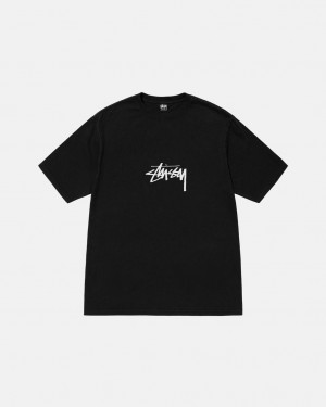 Stussy Small Stock Tee Pigment Dyed - Unisex Shortsleeve Zwart | SBENY68326