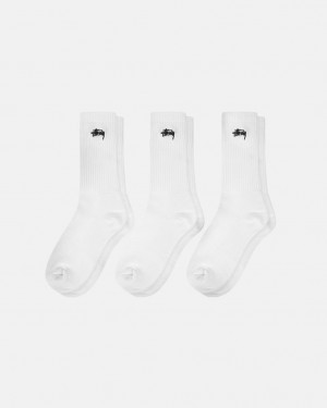 Stussy Stock Crew Sock Pack - Home Goods Wit | BEXMI96821