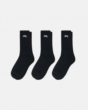 Stussy Stock Crew Sock Pack - Home Goods Zwart | XBEGW92854