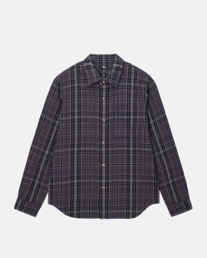 Stussy Stones Plaid Shirt - Unisex Tops Zwart | BECVG68450