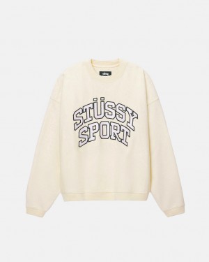 Stussy Stüssy Sport Relaxed Oversized Crew - Unisex Hoodies Sweatshirts Wit | BEQCS86082