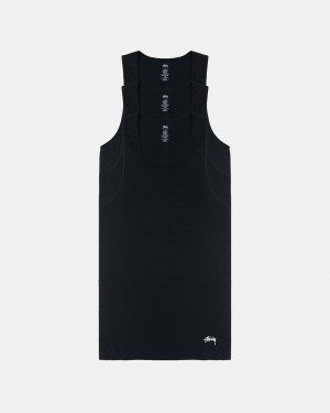 Stussy Stussy Tank Undershirt - Unisex Sweaters Knits Zwart | BEICD15928