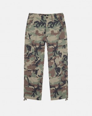 Stussy Surplus Cargo Ripstop - Unisex Jeans Pants Camo | BEQAV50444