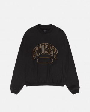 Stussy Varsity Oversized Crew - Unisex Hoodies Zwart | XBEBH82294