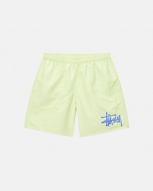 Stussy Water Kort Big Basic - Unisex Shorts Trunks Lichtgroen | ZBEMJ61973