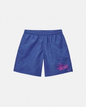 Stussy Water Kort Big Basic - Unisex Shorts Trunks Koningsblauw | BEQCS18987