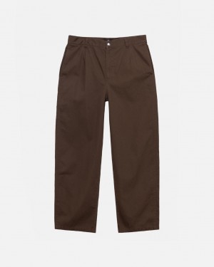 Stussy Workgear Trouser Twill - Unisex Pants Bruin | BEDYB38309