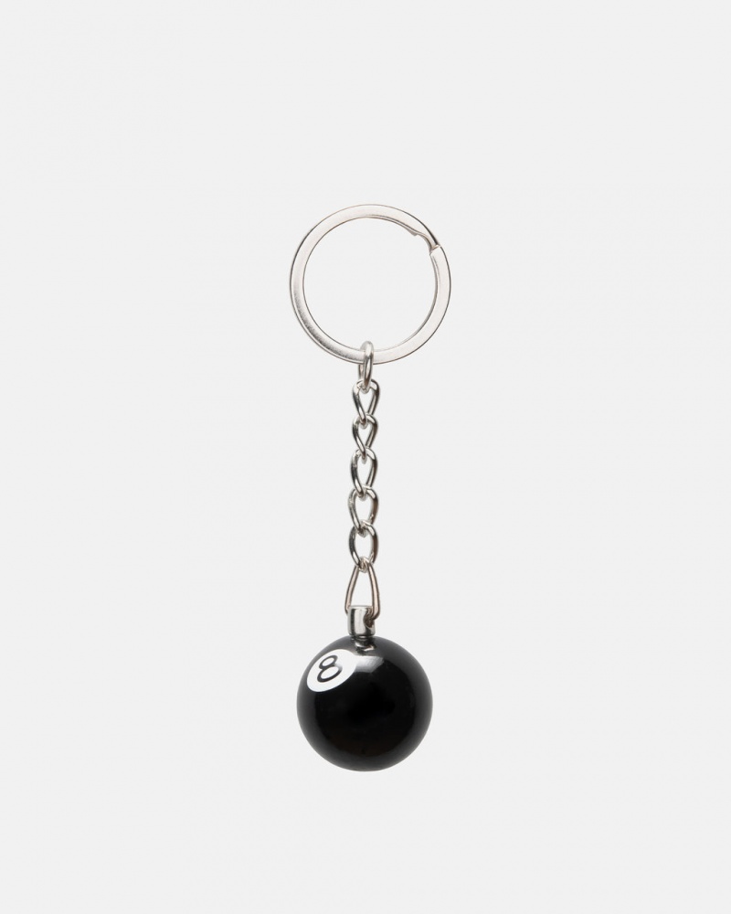 Stussy 8 Ball Keychain - Home Goods Zwart | BEQCS40371