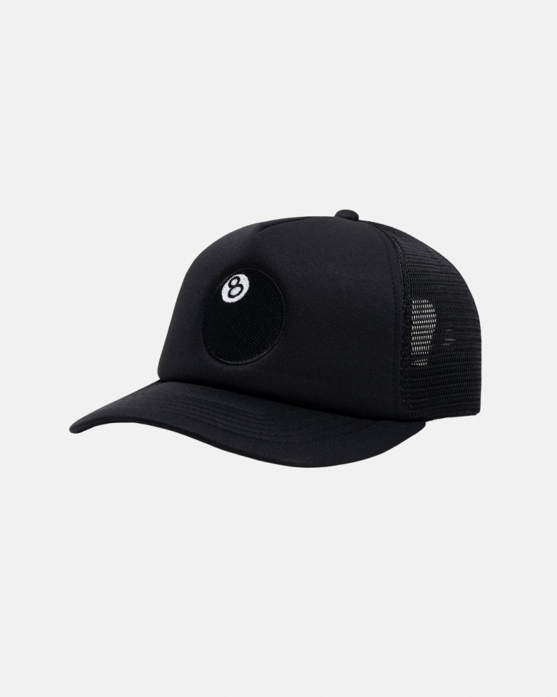 Stussy 8 Ball Trucker Cap - Unisex Zwart | BECIF30555