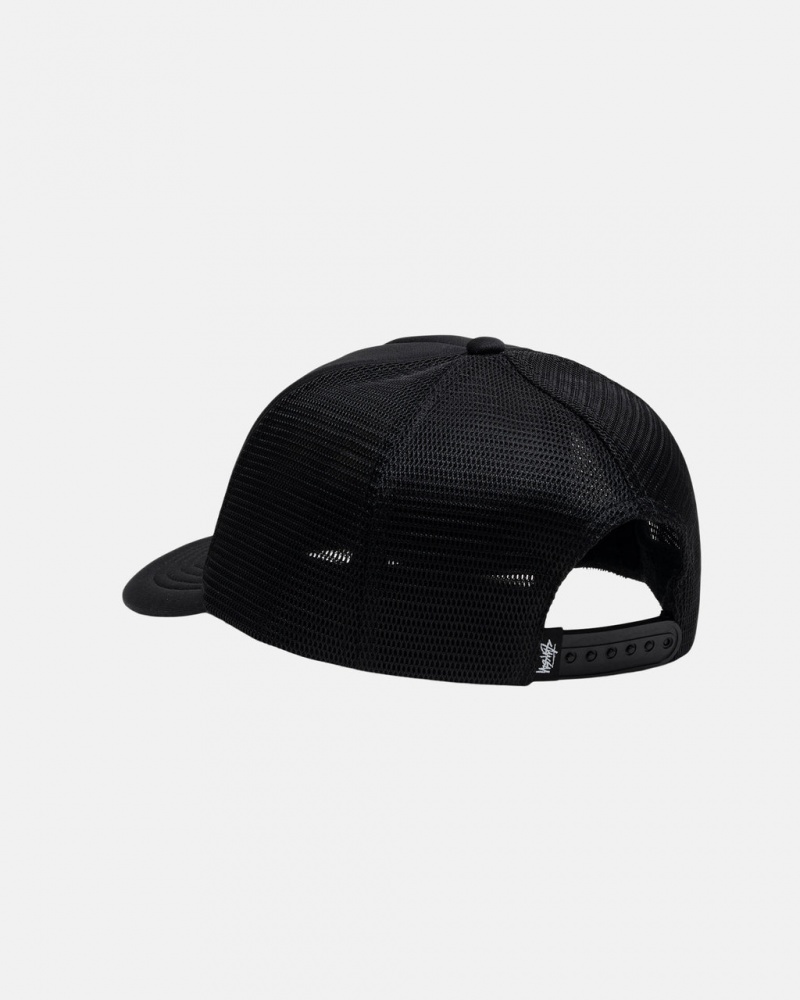 Stussy 8 Ball Trucker Cap - Unisex Zwart | BECIF30555