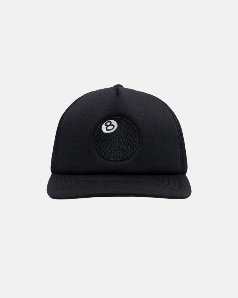 Stussy 8 Ball Trucker Cap - Unisex Zwart | BECIF30555