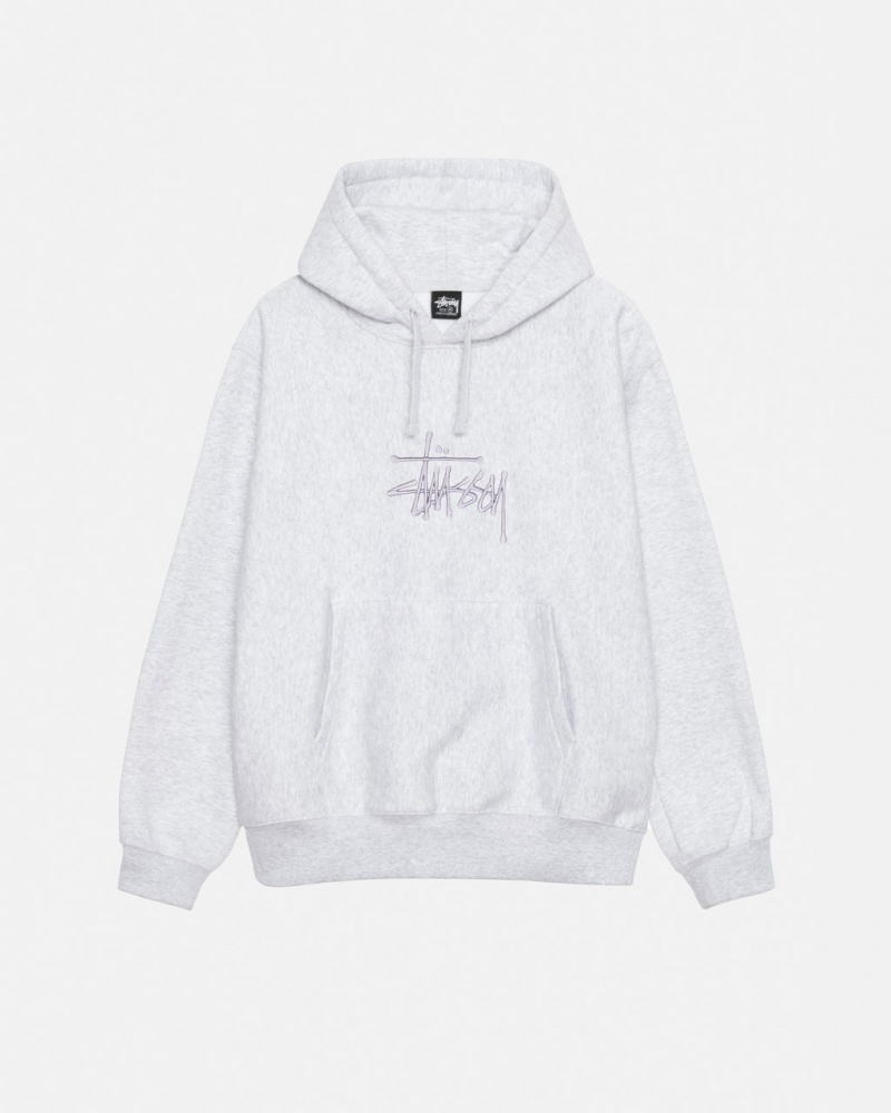 Stussy Basic Applique Hoodie - Unisex Hoodies Grijs | BEZPD12859