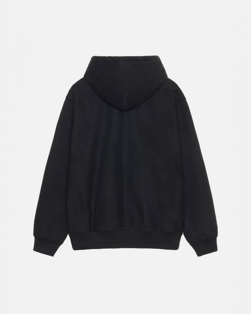 Stussy Basic Applique Hoodie - Unisex Hoodies Zwart | XBEBH41709