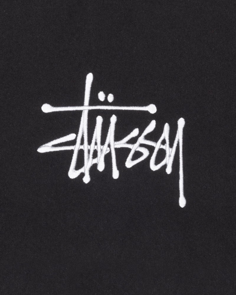 Stussy Basic Applique Hoodie - Unisex Hoodies Zwart | XBEBH41709