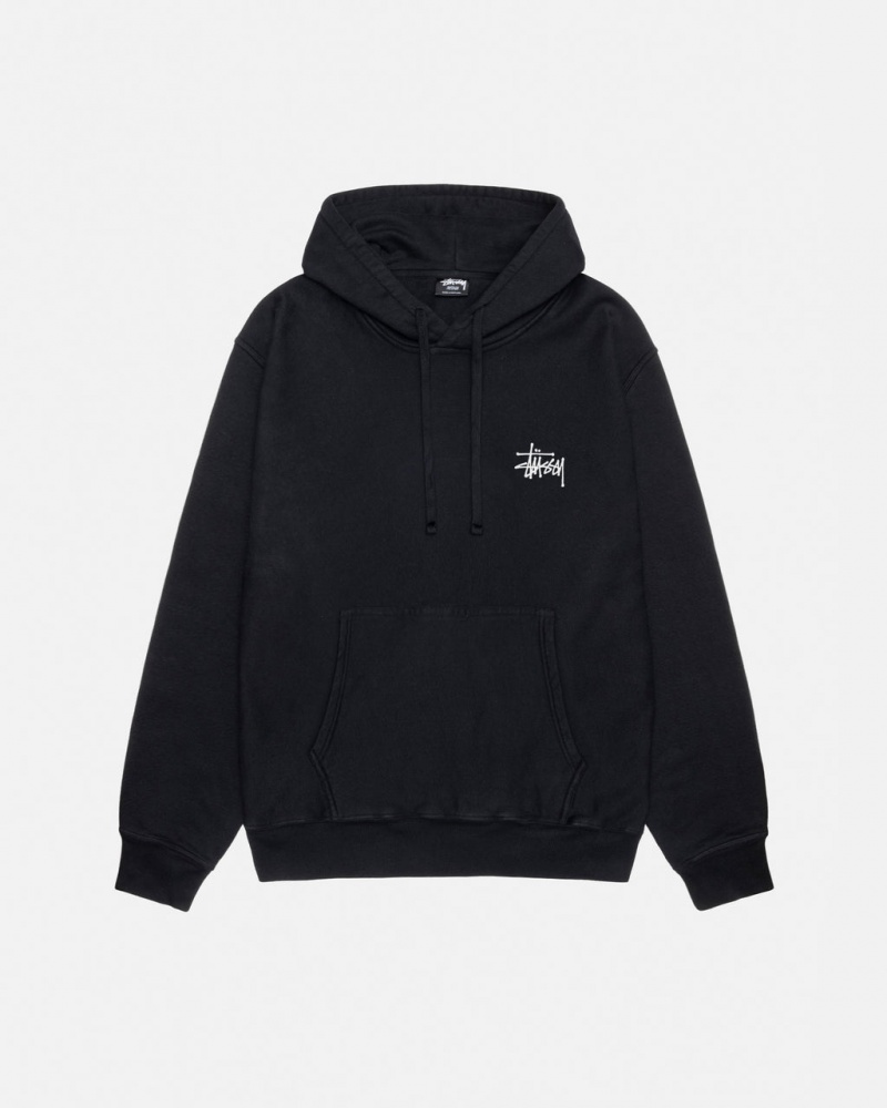 Stussy Basic Stussy Hoodie Pigment Dyed - Unisex Hoodies Zwart | TBEPQ13972