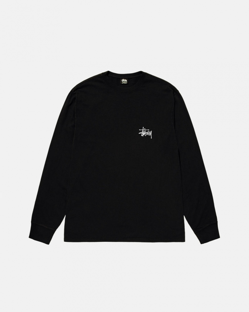 Stussy Basic Stussy LS Tee - Unisex Longsleeve Zwart | BEICD40260