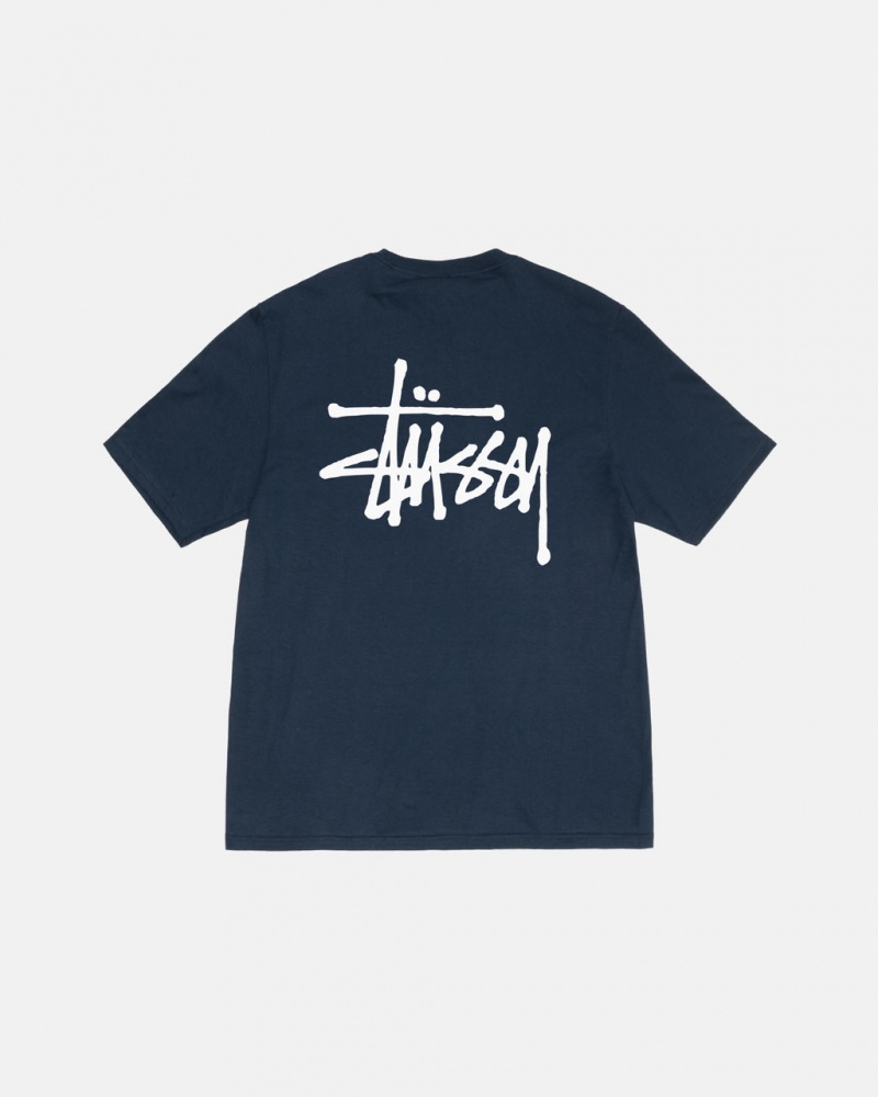 Stussy Basic Stussy Tee - Unisex Shortsleeve Donkerblauw | DBEVO77064