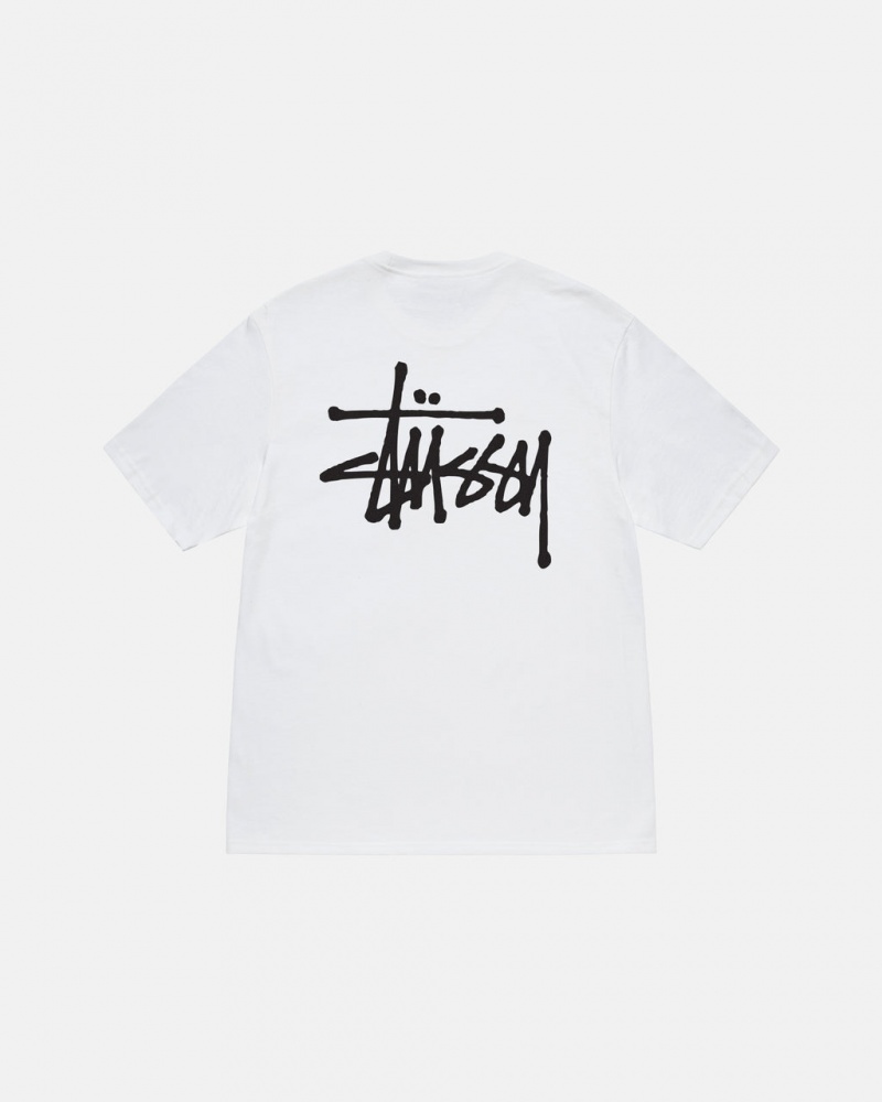 Stussy Basic Stussy Tee - Unisex Shortsleeve Wit | BEJVR75257