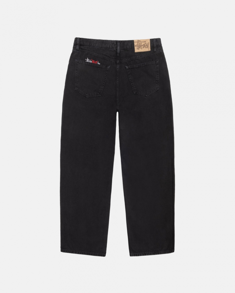 Stussy Big Ol& Jean Washed Canvas - Unisex Pants Zwart | BEZPD33957