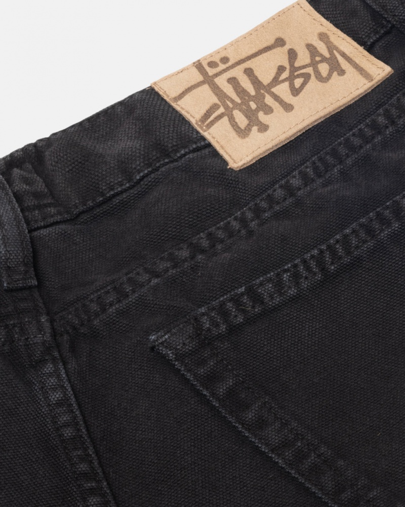 Stussy Big Ol& Jean Washed Canvas - Unisex Pants Zwart | BEZPD33957