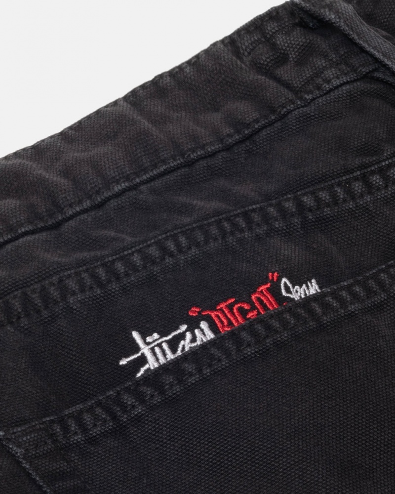 Stussy Big Ol Jean Washed Canvas - Unisex Pants Zwart | BEXMI49079