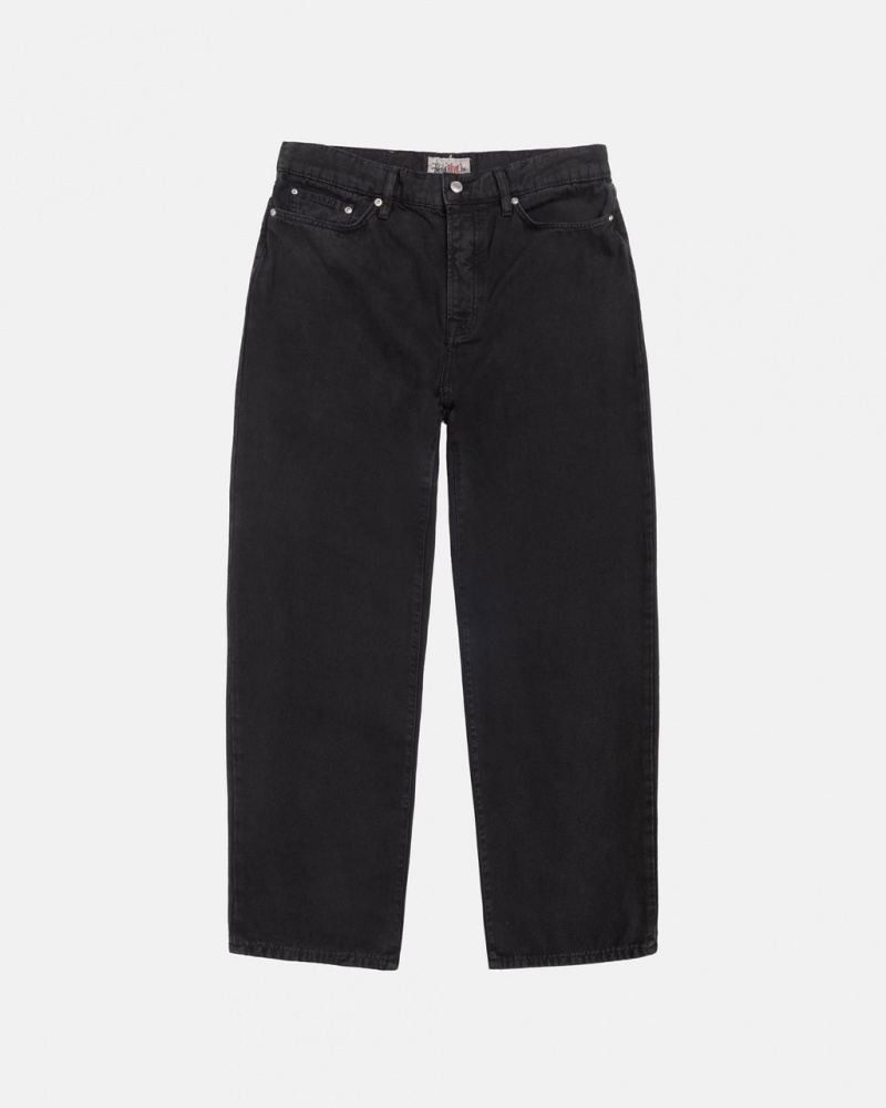 Stussy Big Ol Jean Washed Canvas - Unisex Pants Zwart | BEXMI49079