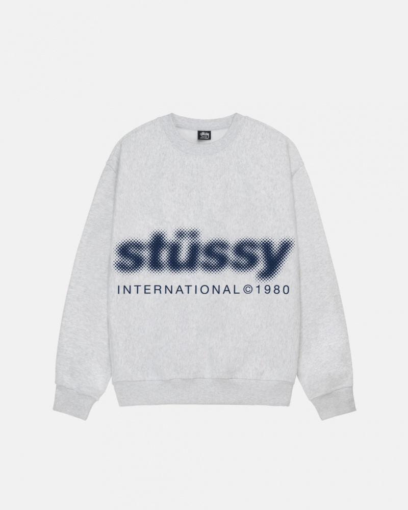 Stussy Blur Crew - Unisex Hoodies Grijs | BEQAV70196