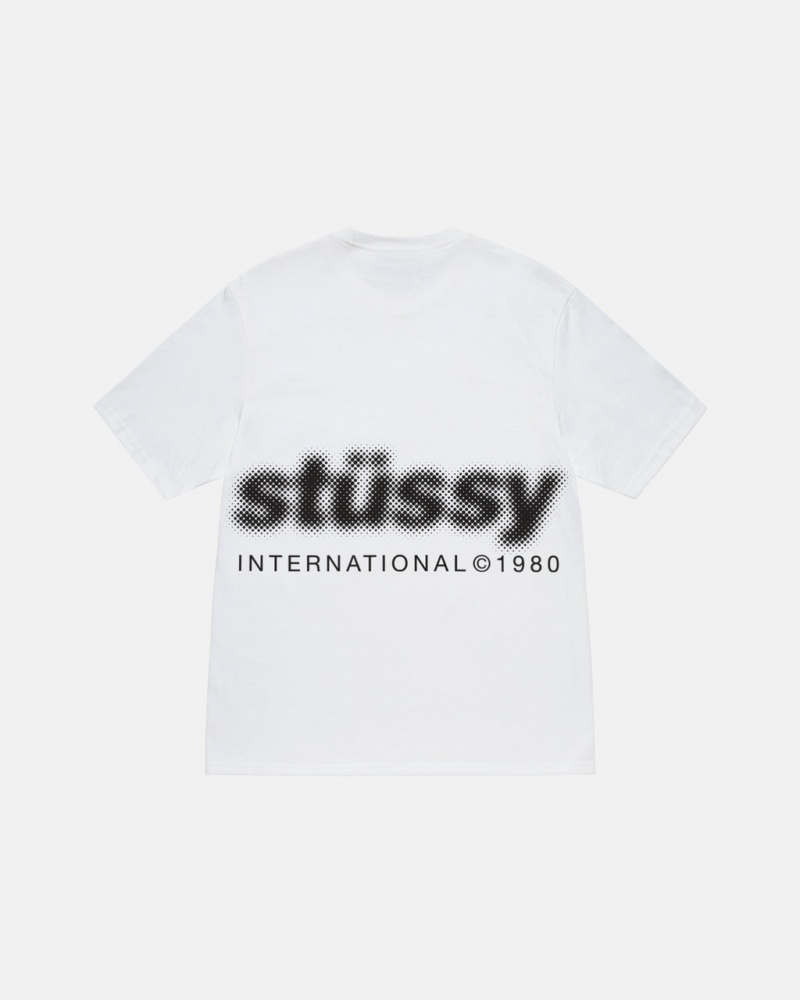 Stussy Blur Tee - Unisex Shortsleeve Wit | LBETR50534