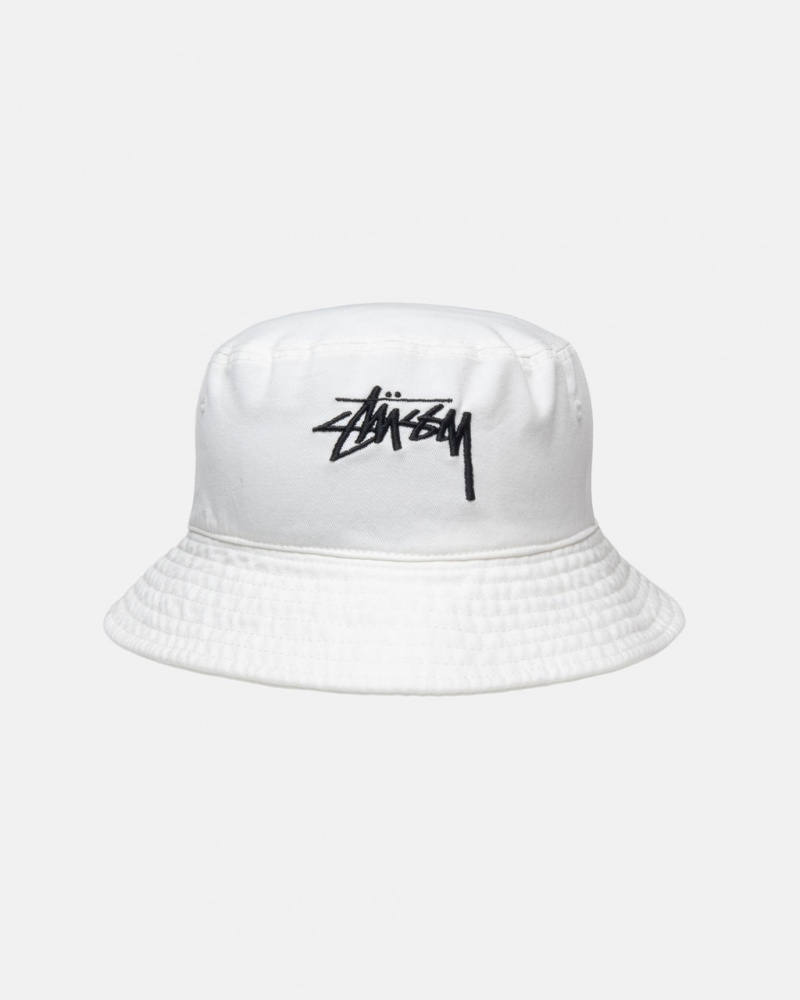 Stussy Bucket Hat Big Stock - Unisex Beige | BEZDE18449