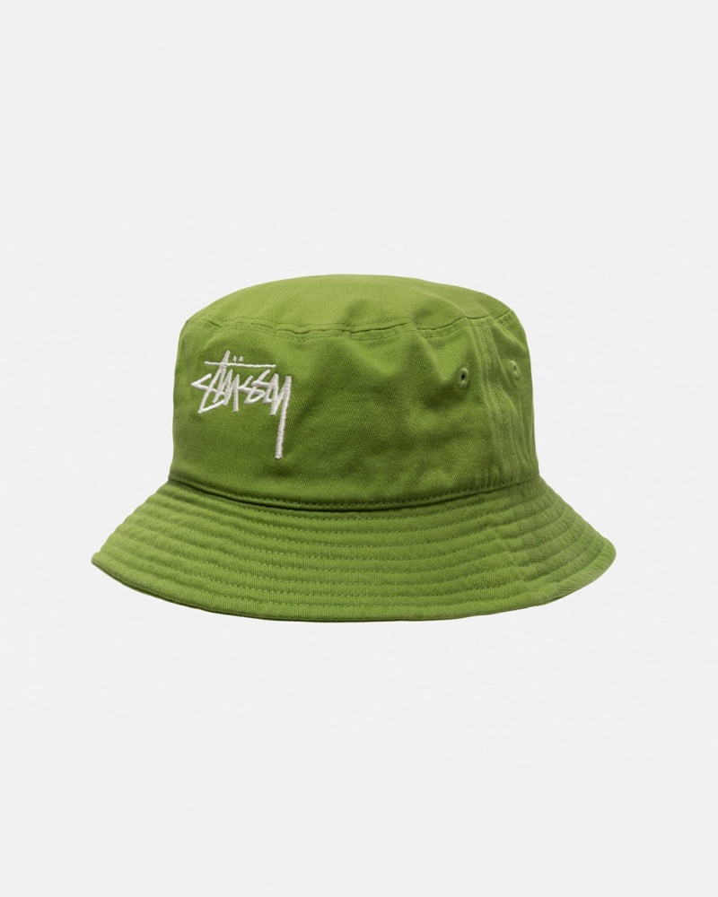 Stussy Bucket Hat Big Stock - Unisex Groen | GBEUC84766