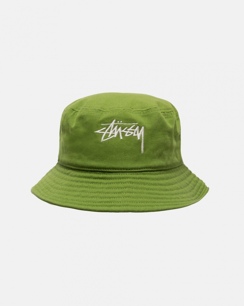 Stussy Bucket Hat Big Stock - Unisex Groen | GBEUC84766