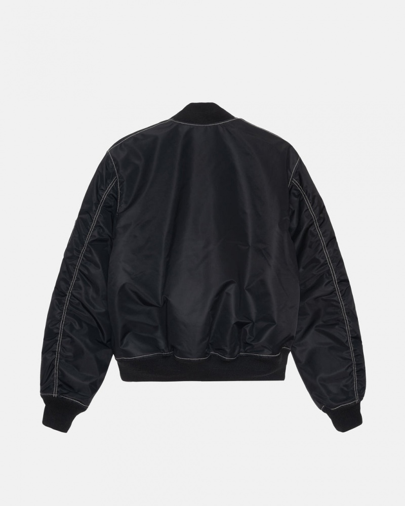 Stussy Built Reversible Bomber Jacket - Unisex Jackets Zwart | ABEWC12308