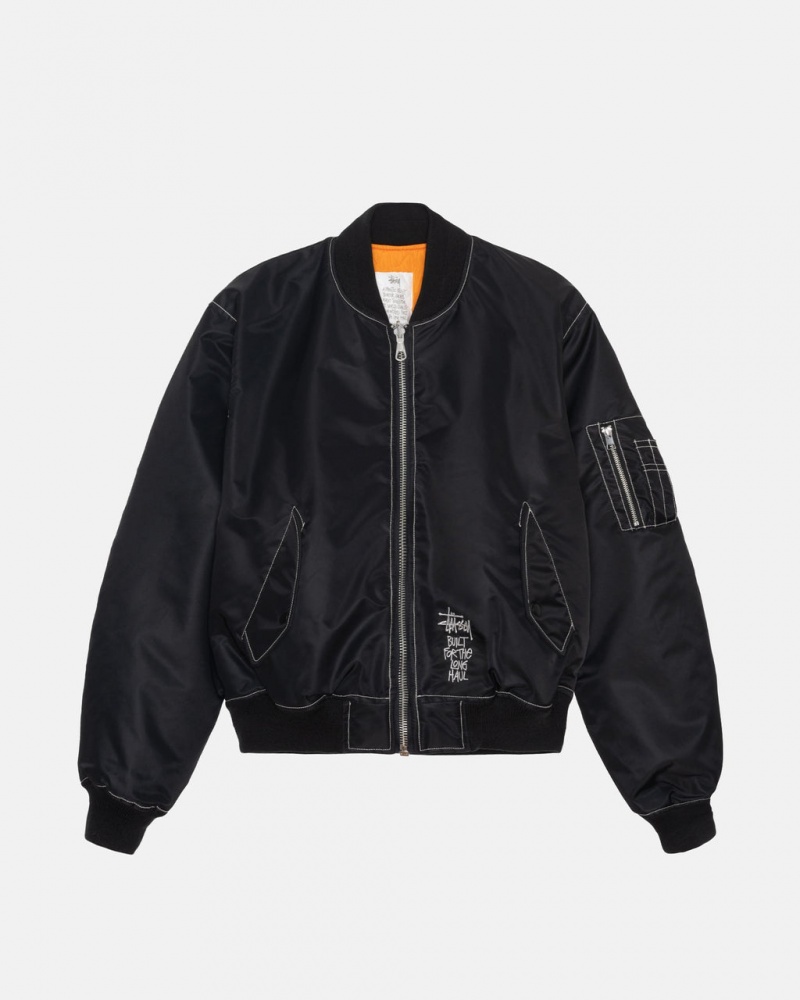 Stussy Built Reversible Bomber Jacket - Unisex Jackets Zwart | ABEWC12308