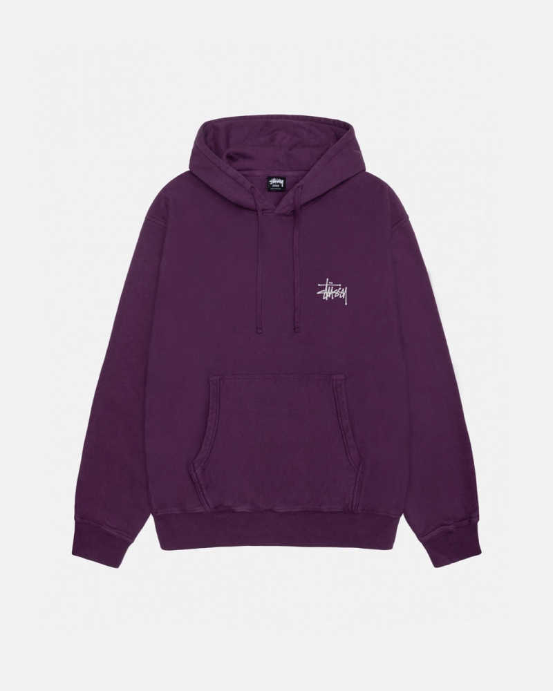 Stussy Built Tough Hoodie Pigment Dyed - Unisex Hoodies Paars | DBEKV65384