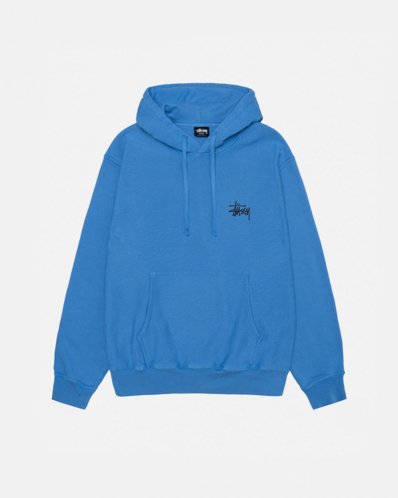 Stussy Built Tough Hoodie Pigment Dyed - Unisex Hoodies Blauw | SBENY25332