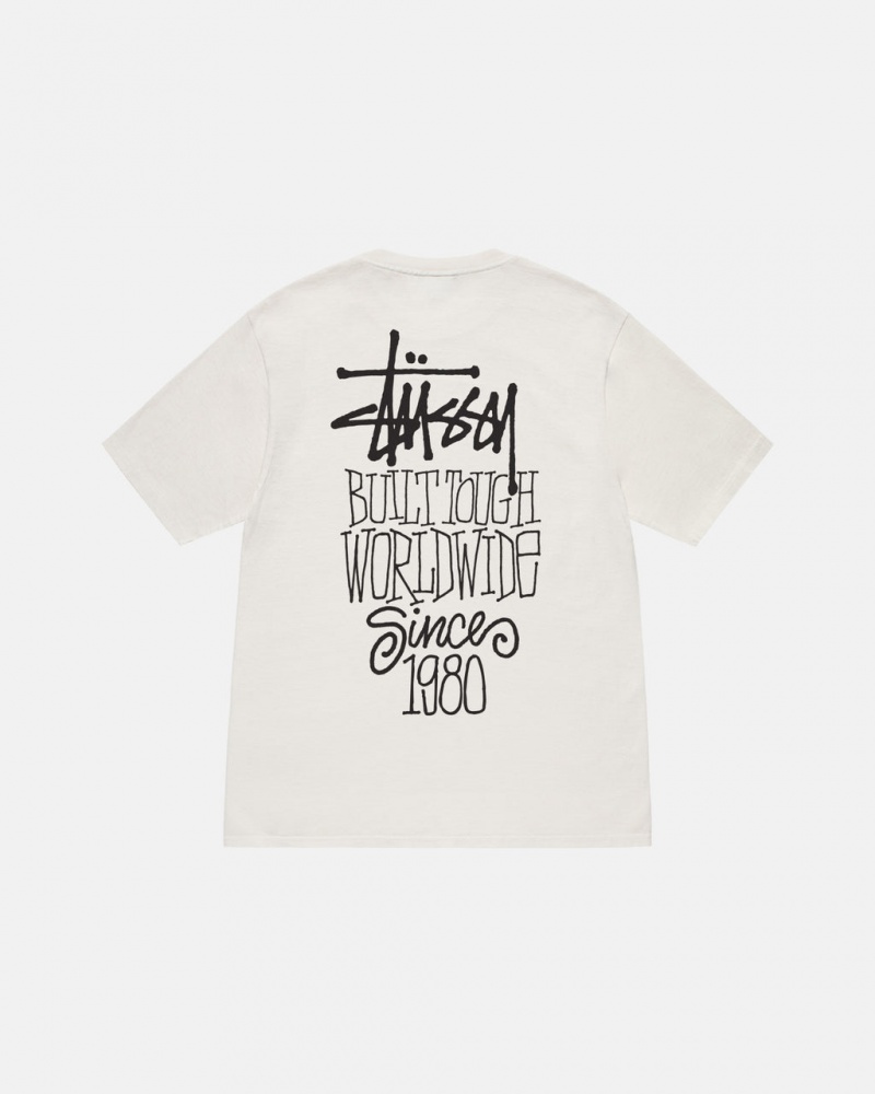 Stussy Built Tough Tee Pigment Dyed - Unisex Shortsleeve Beige | BENZX65734