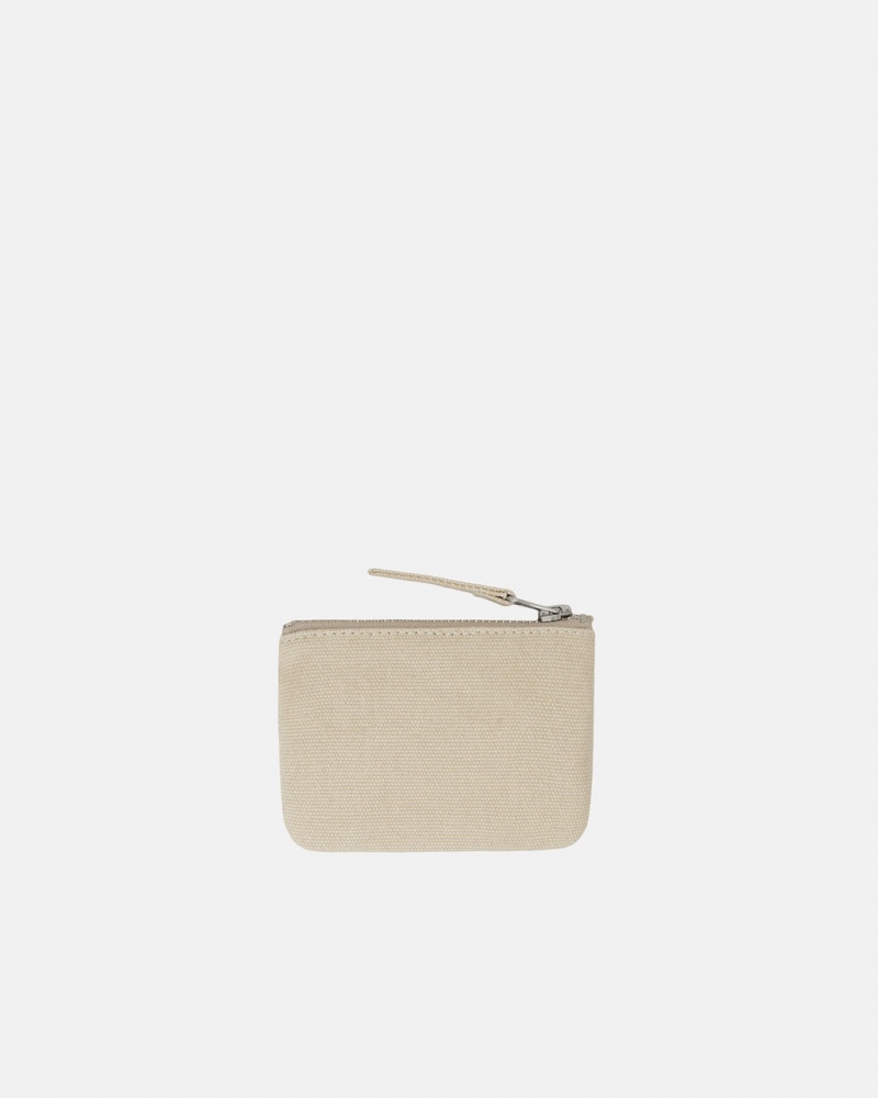 Stussy Canvas Coin Pouch - Unisex Bags Beige | BEJBT94268